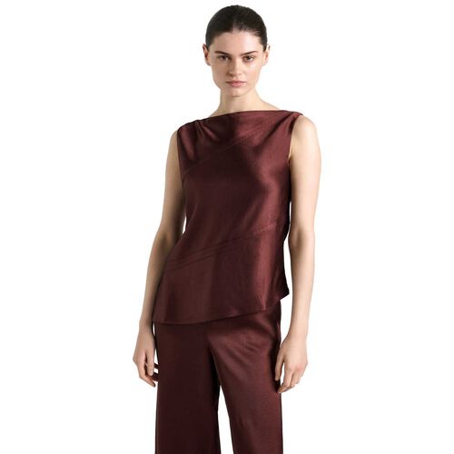 Cue Satin Bind Detail Top